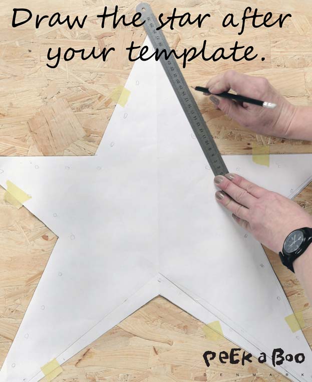 Draw the star after your template.