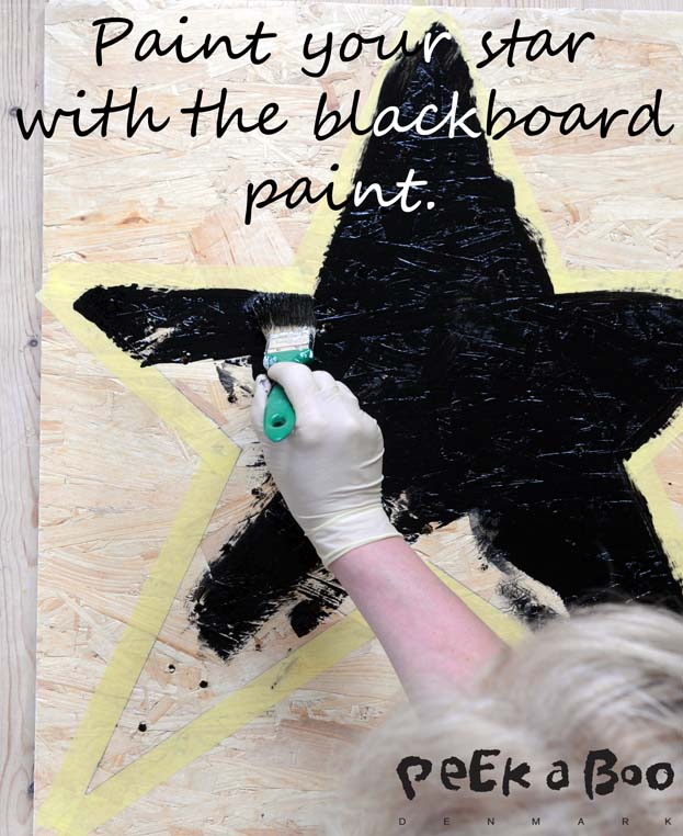 Paint your star with the blackboard paint.